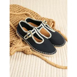 Theater Women Textured Round Toe Espadrilles with Buckles-picture-18