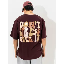 TheBTclub Men Typography Printed Drop-Shoulder Sleeves Oversized Cotton Activchill T-shirt-picture-17