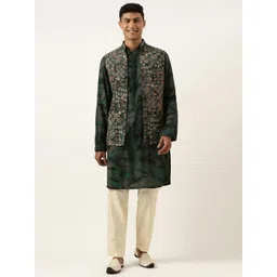 TheEthnic.Co Floral Printed Mandarin Collar Nehru Jacket-picture-40