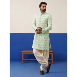 TheEthnic.Co Men Blue Embriodered Sherwani-picture-32
