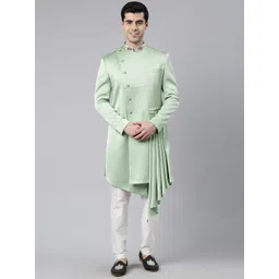 TheEthnic.Co Men Draped Indo Western Sherwani Set-picture-21