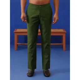 TheEthnic.Co Men Green 2-Piece Self-Design Suits image 4