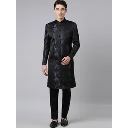TheEthnic.Co Men Jacquard Sherwani Set-picture-15