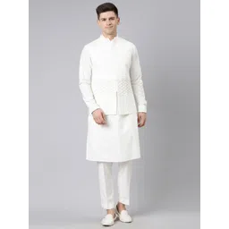 TheEthnic.Co Men Mandarin Collar Nehru Jackets-picture-25