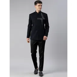 TheEthnic.Co Self Design Embroidered Bandhgala Blazer-picture-20