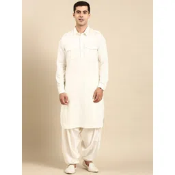 TheEthnic.Co Shirt Collar Pathani Pure Cotton Kurta-picture-14