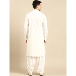 TheEthnic.Co Shirt Collar Pure Cotton Pathani Kurta  With Salwar image 5