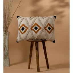 thegasbh Beige Cotton Embroidery Cushion Covers (Pack Of 5)-picture-12