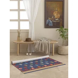 THEGASBH Blue & Red Printed Traditional Cotton Carpet-picture-14