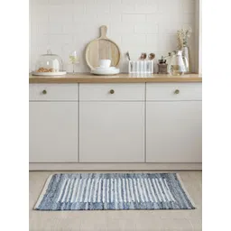 THEGASBH Blue & White Printed Cotton Doormat-picture-25