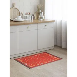 THEGASBH Brown & White Bohemian Patterned Cotton Door Mat-picture-15