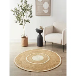 THEGASBH Brown Geometric Handmade Hemp Carpet-picture-32