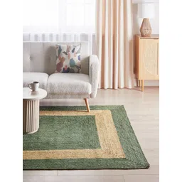 THEGASBH Green Geometric Handmade Hemp Carpet-picture-30