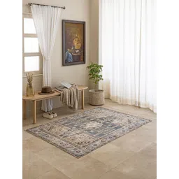 THEGASBH Grey & Brown Printed Cotton Carpet-picture-26