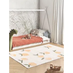 THEGASBH Off White & Peach Colored Printed Cotton Carpet-picture-31