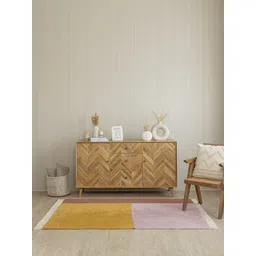 THEGASBH Pink Geometric Printed Cotton Traditional Carpet-picture-11