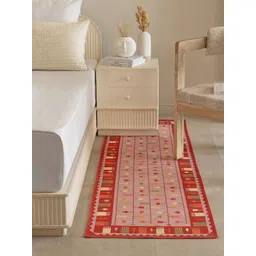 THEGASBH Pink Traditional Handmade Cotton Carpet-picture-25