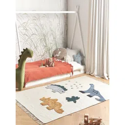 THEGASBH White Abstract Hand-Tufted Cotton Carpet-picture-25