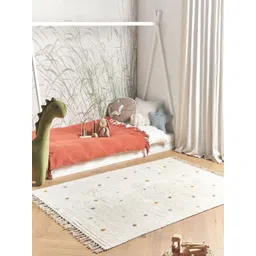 THEGASBH White Abstract Hand-Tufted Cotton Carpet-picture-11