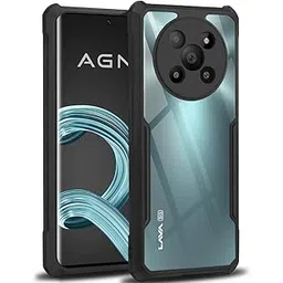 TheGiftKart Shockproof Crystal Clear Back Cover Case for Lava Agni 2 5G | 360 Degree Protection | Protective Design | Transparent Back Cover Case for Lava Agni 2 (PC & TPU, Black Bumper)-picture-22