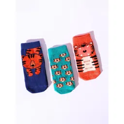Thela Gaadi Kids Unisex Pack Of 3 Printed Ankle Length Socks-picture-16