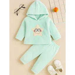 Thelittlebunny Kids Light Green Full Sleeves Casual Hoodie & Pant Co-Ord Set-picture-45