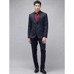 Theme Slim Fit Self Design Single-Breasted 2 Piece Formal Suit-picture-12