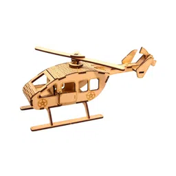 thepuzzl.co The Puzzl Co - DIY Wooden Puzzle for Kids and Teens - Helicopter | 3D Puzzle | Aesthetic Home Decor Item, Construction Toy, Modeling Kit, School Project - Easy to Assemble image 1