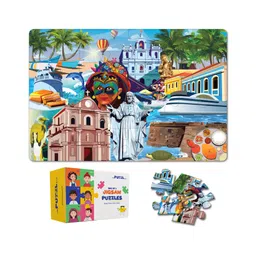 thepuzzl.co The Puzzl Co - Goa Jigsaw Puzzle for Kids 6 Years & Up, 100-Piece City Puzzle with Frame, Compact & Travel-Friendly, Educational Puzzle to Learn Goa's Culture, Monuments & Food-picture-35