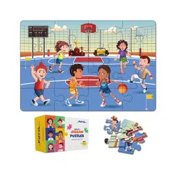 thepuzzl.co The Puzzl Co - Set of 2, Sports Theme Jigsaw Puzzle for Kids, 24 Pcs Each, Large Size Puzzle Game with Activity Sheets, Birthday Gift Toys-picture-13