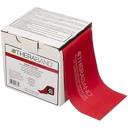 TheraBand Professional Non-Latex Resistance Bands for Upper and Lower Body Exercise Workouts Physical Therapy Lower Pilates and Rehab 25 Yard Roll Dispenser Box Medium Beginner Level 3 (Color-Red)-picture-11