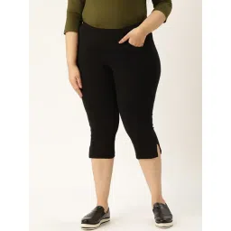 theRebelinme Black Cotton Capris-picture-25