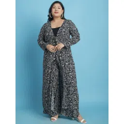 theRebelinme Black Floral Print Long Shrug-picture-21