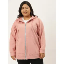 theRebelinme Pink Fleece Solid Full Sleeves Sweatshirts-picture-13