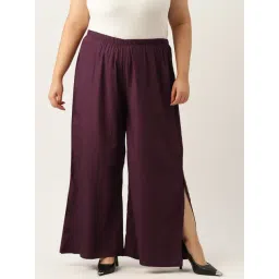 theRebelinme Plum High Rise Regular Fit Palazzos-picture-21