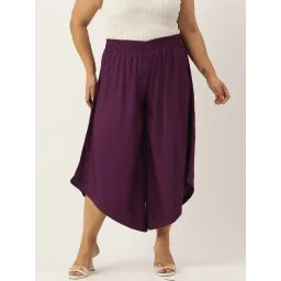 theRebelinme Plum Relaxed Fit High Rise Plus Size Culottes-picture-30