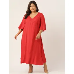 theRebelinme Plus Size Bell Sleeves Midi Dress-picture-25