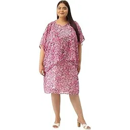 therebelinme Plus Size Georgette A-Line Dress-picture-28