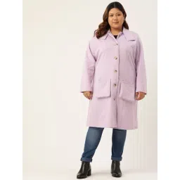 theRebelinme Plus Size Lilac Fleece Relaxed Fit Coat-picture-48