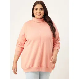 theRebelinme Plus Size Pink Fleece Relaxed Fit Sweatshirt-picture-48