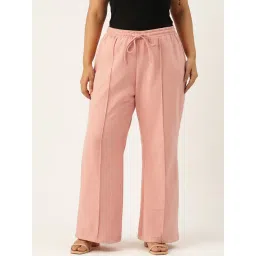 theRebelinme Plus Size Pink Relaxed Fit Trousers-picture-40