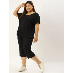 theRebelinme Plus Size Women Black Self-Striped Co-Ord Set-picture-34