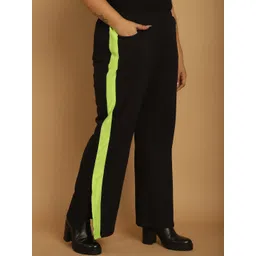theRebelinme Plus Size  Women Relaxed Straight Fit High-Rise Easy Wash Parallel Trousers image 2