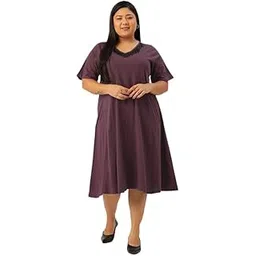 therebelinme Plus Size Women's Midi Dress with Tassels-picture-34