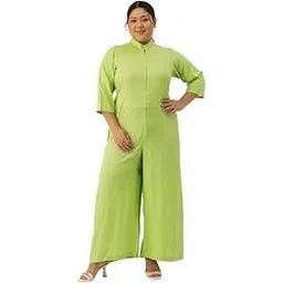therebelinme Plus Size Women's Solid Color Basic Jumpsuit-picture-34