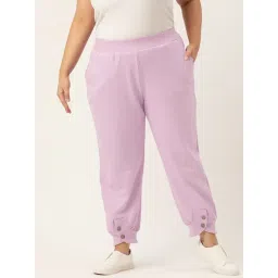 theRebelinme Purple Fleece Solid Casual Trousers-picture-27