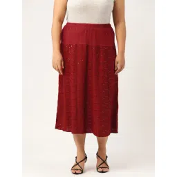 theRebelinme Red Circular Maxi Skirt-picture-38