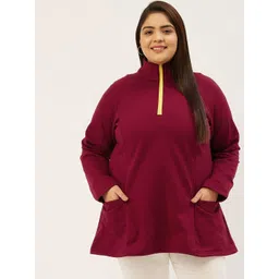 theRebelinme Women Plus Size High Neck Long Sleeves Sweatshirt-image-27