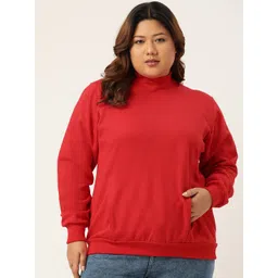 theRebelinme Women Plus Size High Neck Sweatshirt-image-30