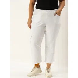 theRebelinme Women Plus Size White Solid High-Rise Trousers-picture-44